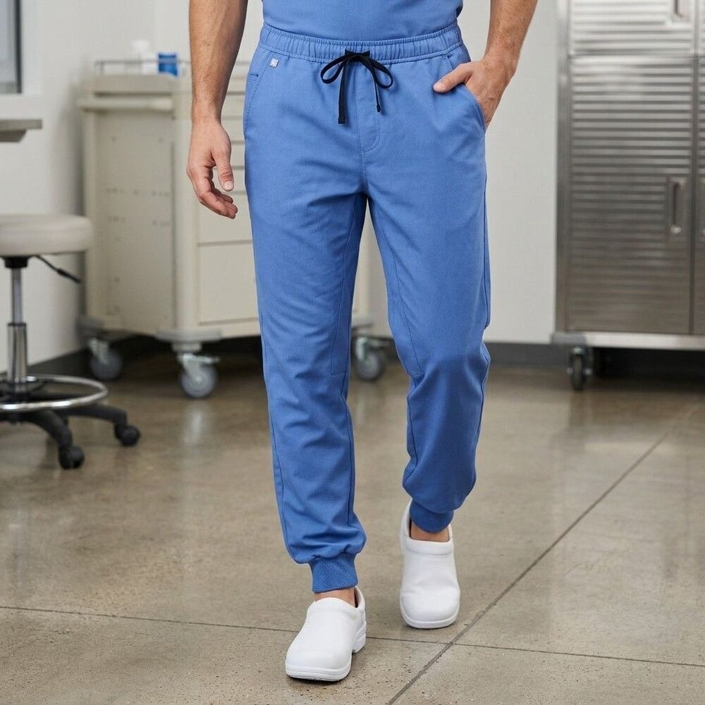 Figs Tansen Jogger Scrub Pants Mens Large Blue